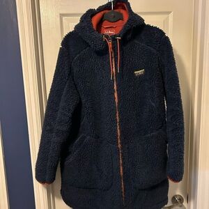 L.L. Bean Women’s Mountain Pile Fleece jacket Navy Size 2XL